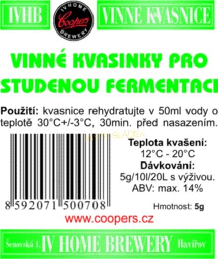 Kvasnice - Vinné kvasinky pro studenou fermentaci