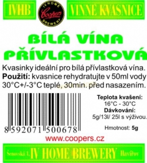 Kvasnice - Bílá vína přívlastková