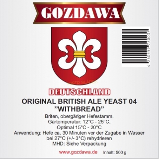 PIVNÍ KVASNICE Original British Ale Yeast 04 „Withbread”