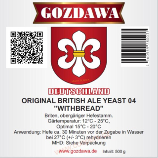 PIVNÍ KVASNICE Original British Ale Yeast 04 „Withbread” - GOZDAWA 