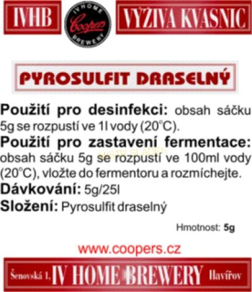 Pyrosulfit draselný (Stop fermentaci) 5g